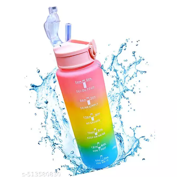 Brightco Motivational Drink Flask Water Bottle with Time Marking 900 ml Capacity, BT4