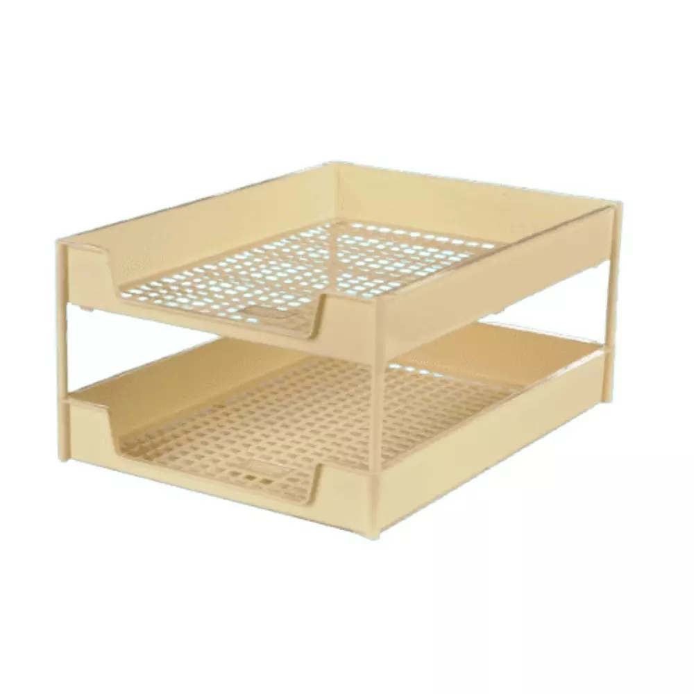 Soni Office Mate Office Tray 2 Compartments Durable Plastic File Organiser 37.5 x 27.5 x 16.5 cm for Office, School and Home