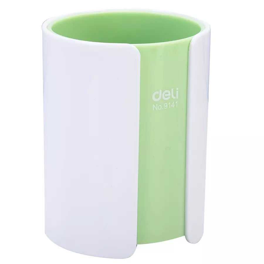 Deli W9141 Polystyrene Round Dual Color Pen Holder, Assorted