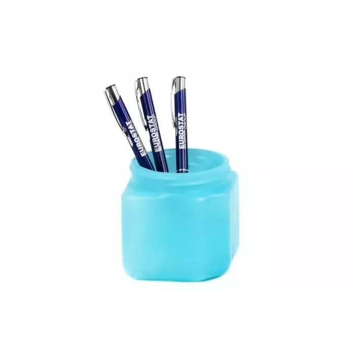 EUROSTAT Blue Polyethylene Pencil Pen Holder, 41-096-0050