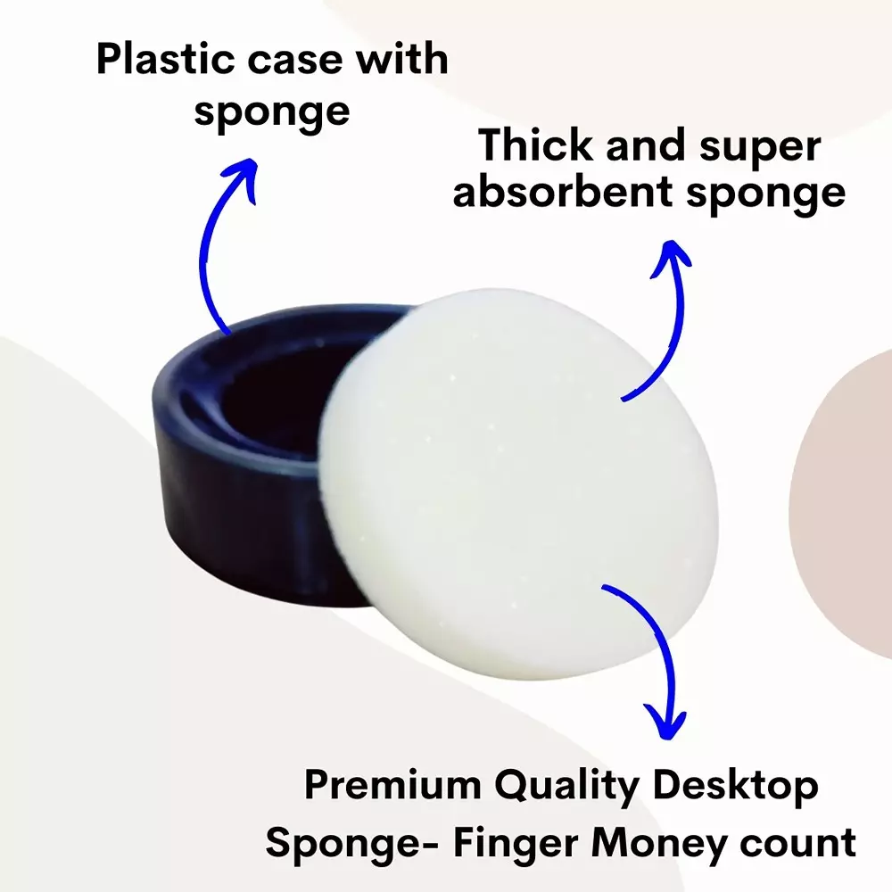 Soni Office Mate Damper Sponge Pad Super Absorbent Non-Toxic and Mess Free for Notes, Stamps, Paper Handling at Office, School & Home (Pack of 2)