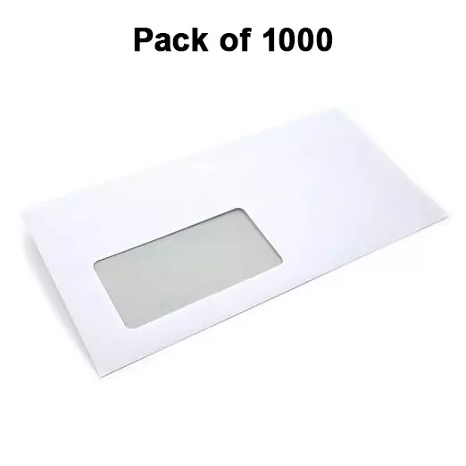 generic-laminated-window-paper-envelopes-white-10x45-inch-254x114-cm-size-rectangular-for-courier-postal-use-pack-of-1000-pcs