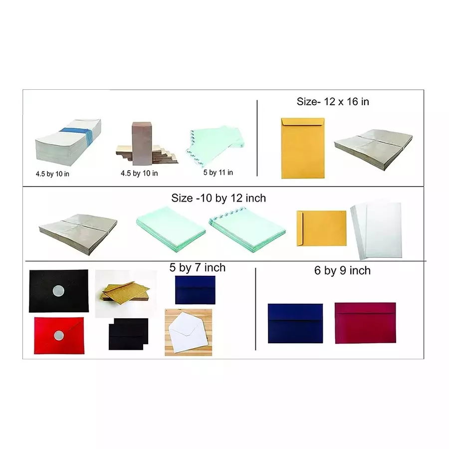 GENERIC White Envelope without Lamination 4.5 x 10 inch (Pack of 250)