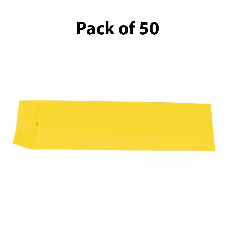 GENERIC Yellow Envelope with Lamination 11 x 5 inch (Pack of 50)
