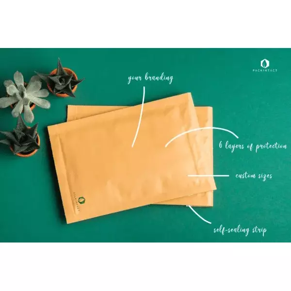 PACKINTACT Hexmailer Honeycomb Padded Mailer 175x210 mm Brown Self-Sealing Adhesive Strip, IB 01