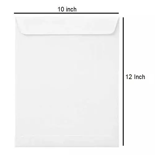 GENERIC White Envelope without Lamination 10 x 12 inch (Pack of 250)
