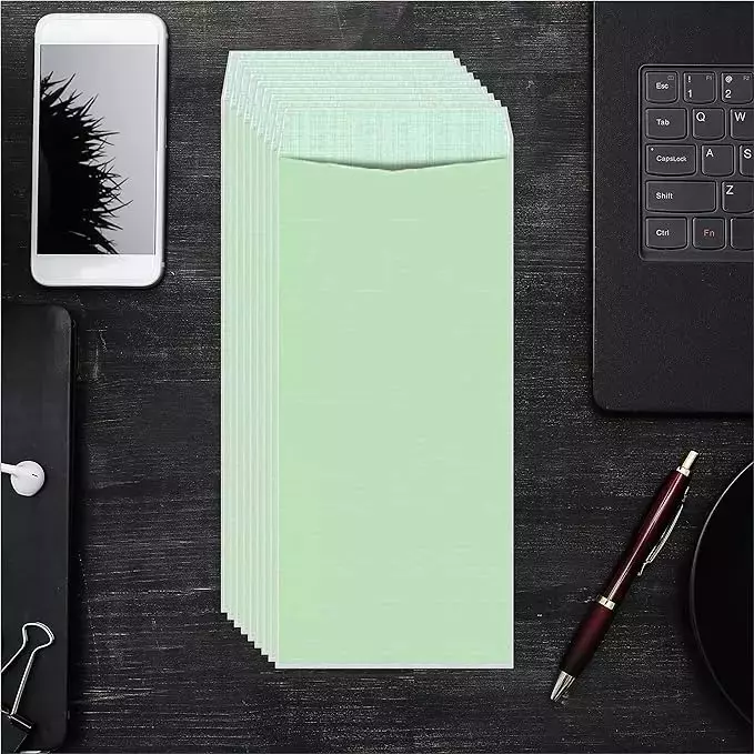 genric-11x5-inch-green-nett-cloth-lined-envelopes-pack-of-100
