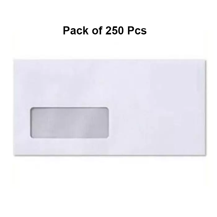 sheesh-mahal-white-window-envelop-size-10x45-inch-pack-of-250-pcs