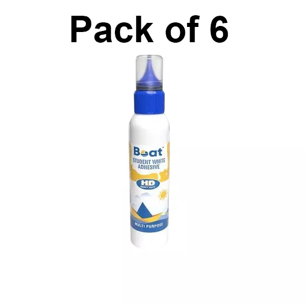 Boat by Ban White Student Adhesive 100+5 g, FG000606 (Pack of 6)