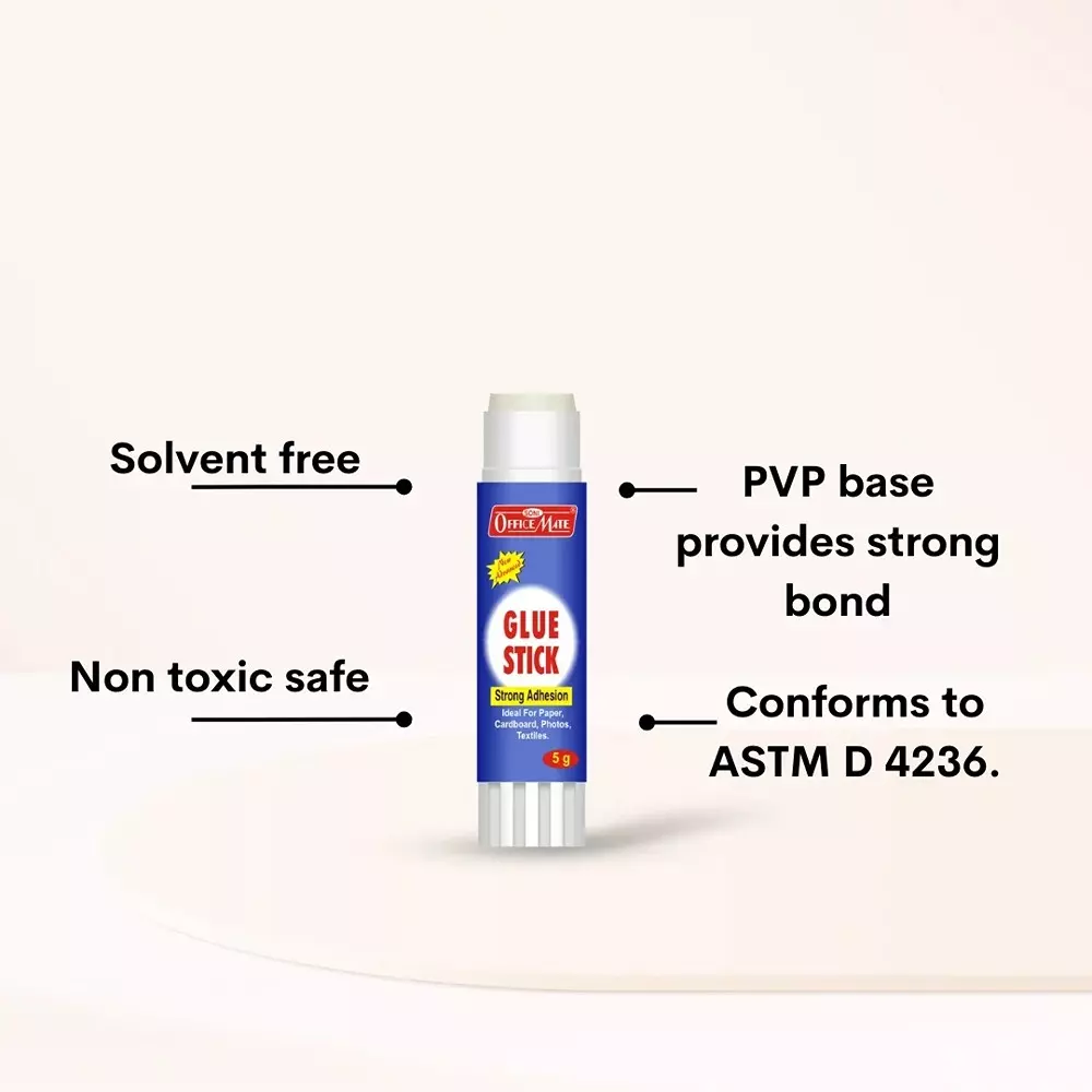 Soni Office Mate 5 g Glue Stick Quick Drying Strong PVP Adhesive for DIY, School, Office & Craft Use (Pack of 30)
