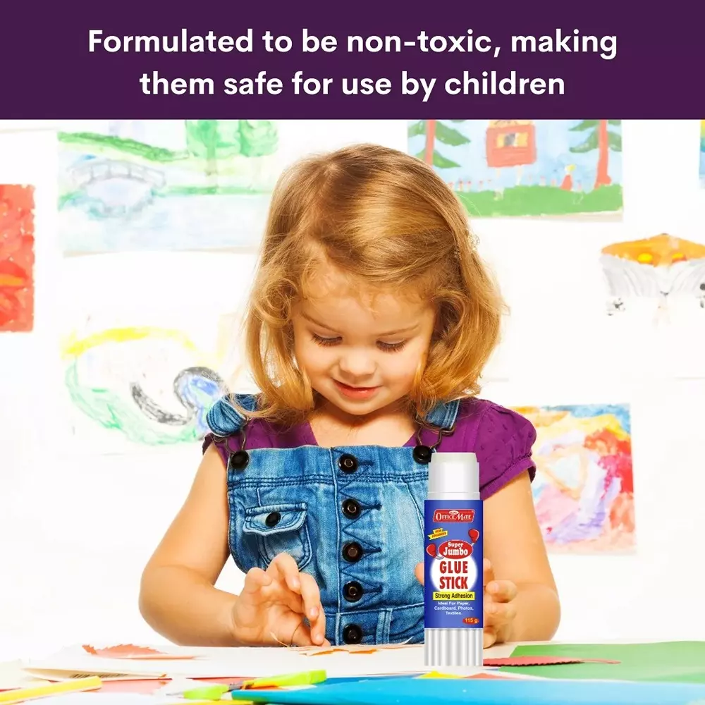 Soni Office Mate 115 g Super Jumbo Glue Stick Strong, Quick Dry & Non Toxic Ideal for Craft, Office & School