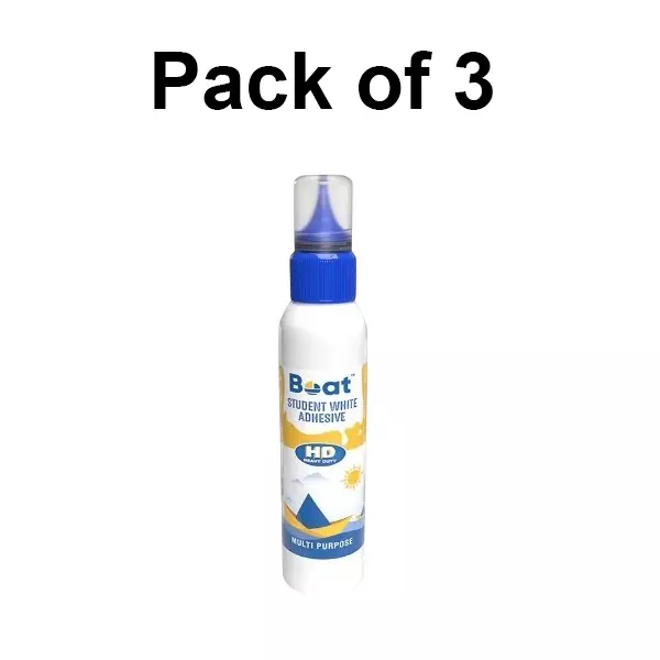 Boat by Ban White Student Adhesive 100+5 g, FG000606 (Pack of 3)