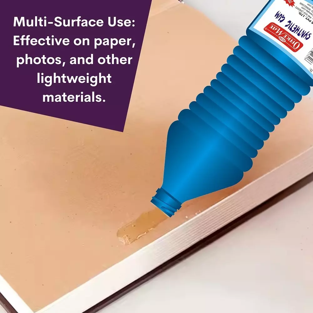 Soni Office Mate 700 ml Synthetic Gum Quick Dry, Transparent and Eco-Friendly for School, Office, Art & Craft Projects