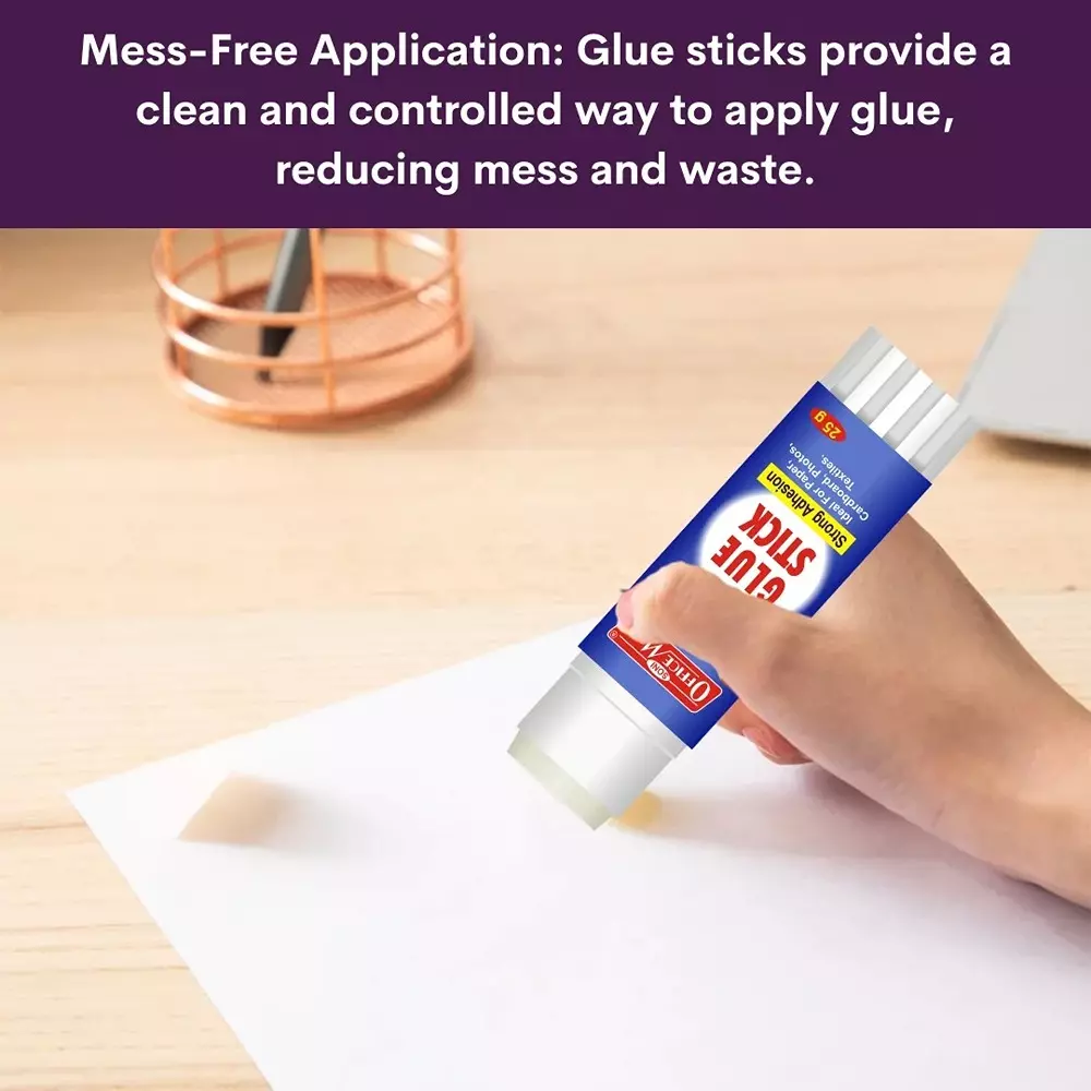 Soni Office Mate 25 g Glue Stick Quick Drying Strong PVP Adhesive for DIY, School, Office & Craft Use (Pack of 4)