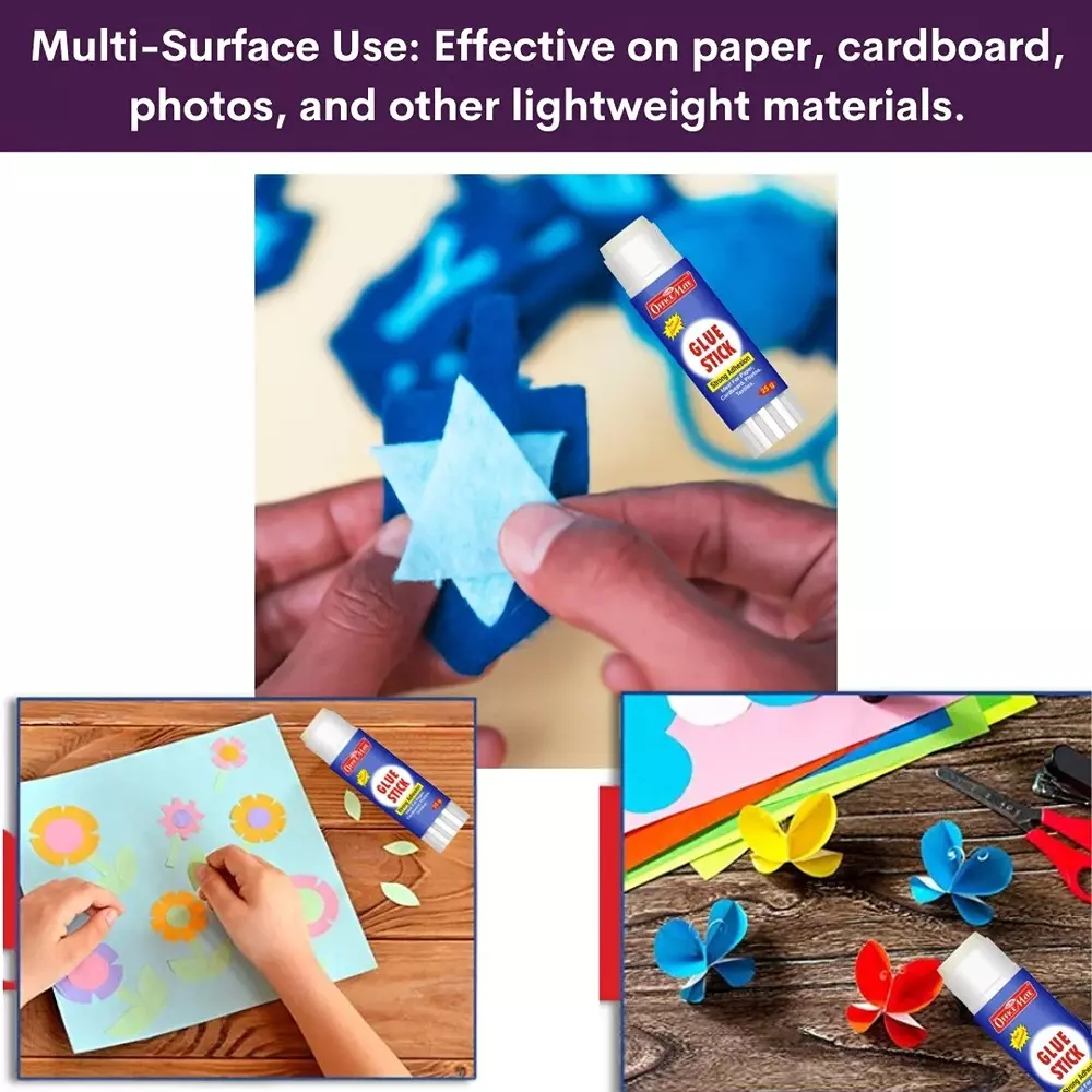 Soni Office Mate 25 g Glue Stick Quick Drying Strong PVP Adhesive for DIY, School, Office & Craft Use (Pack of 4)