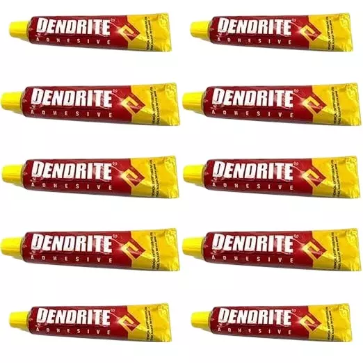 GENERIC Dendrite Super Joiner Adhesive, Synthetic Rubber Liquid, Yellow, 50 ml Tube Capacity (Pack of 10)