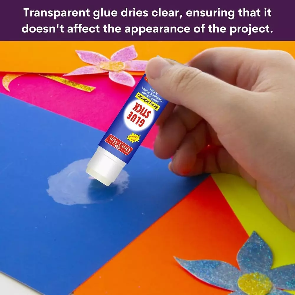 Soni Office Mate 8 g Glue Stick Quick Drying Strong PVP Adhesive for DIY, School, Office & Craft Use (Pack of 2)