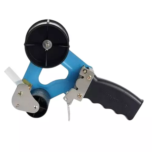 ikon Tape Dispenser 50.8 mm Size Black & Blue Metal Manual for Office, Home & School