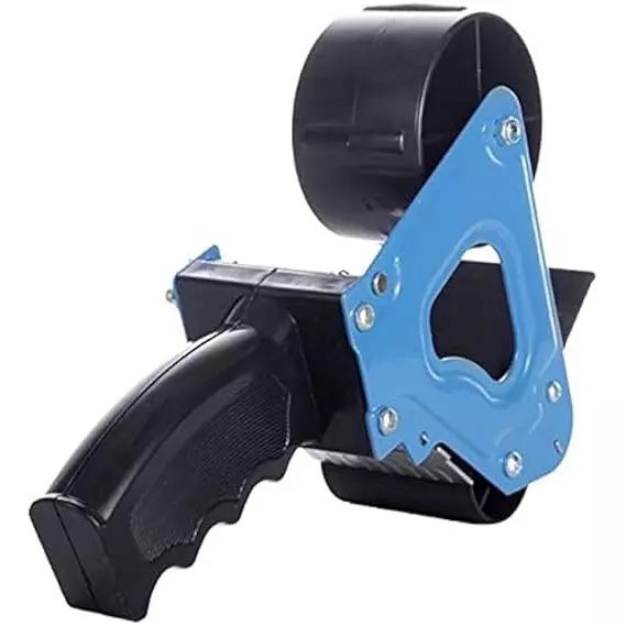 ikon Tape Dispenser 50.8 mm Size Black & Blue Metal Manual for Office, Home & School