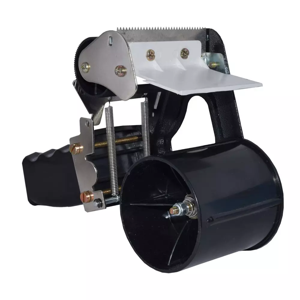 ikon Tape Dispenser 76 mm Size Black Metal Manual for Office, Home & School