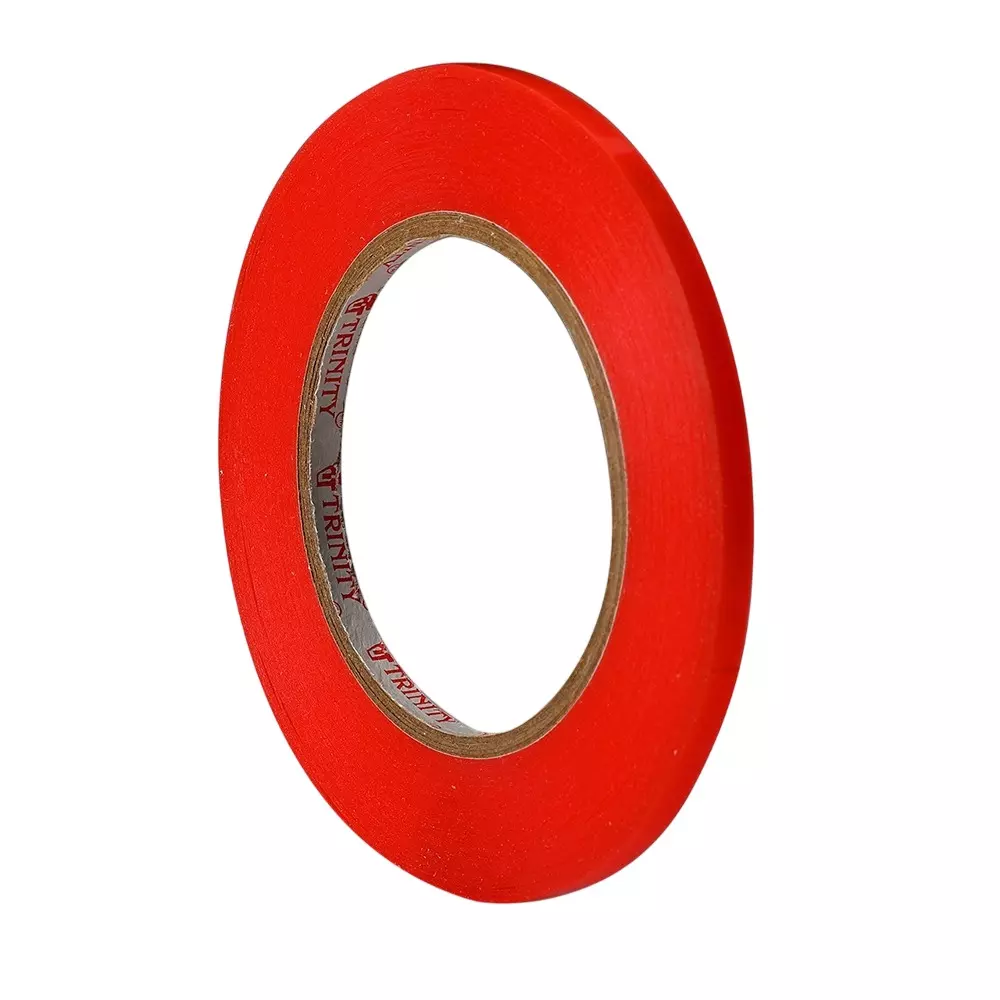 TRINITY Dual Sided Tape 200 Micron 6 mm x 27 m Red (Pack of 198)