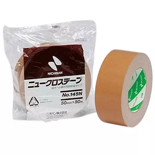 NICHIBAN New Cloth Tape Rubber Type 50 mm x 50 m, No.145N (Pack of 30 Roll)