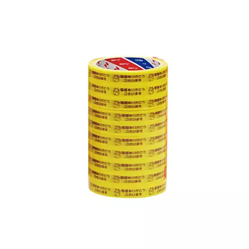 NICHIBAN Cellulose Tape Standard Printing PS-7 Cat 15 mm x 35 m, No.450 (Pack of 10 Rolls)