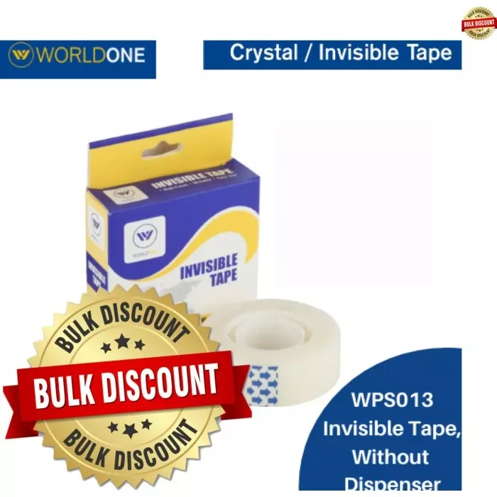 Worldone Invisible Tape Without Dispenser, WPS013