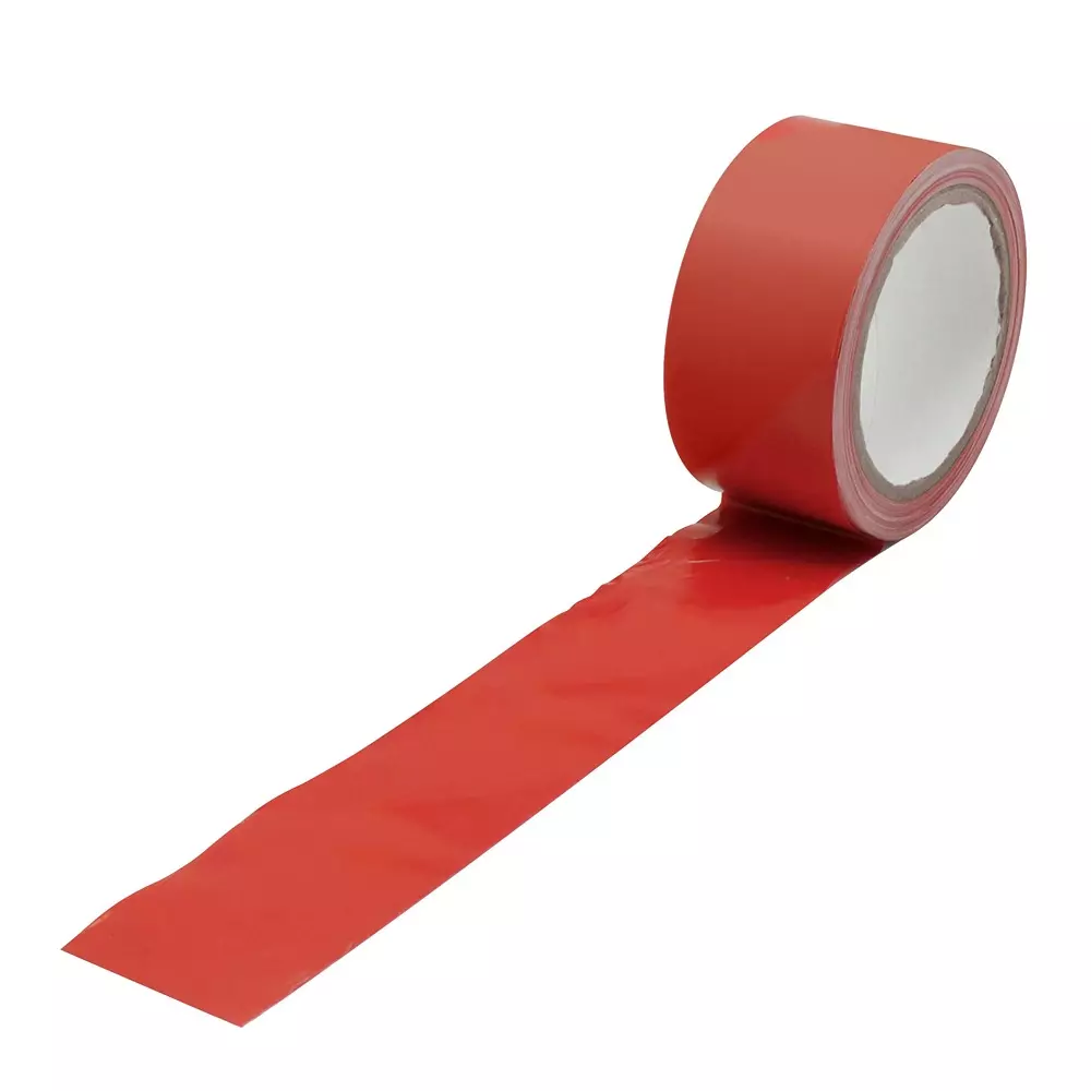 RS PRO Hazard Tape 33 mm Red 50 mm 0.15 mm, 2825125