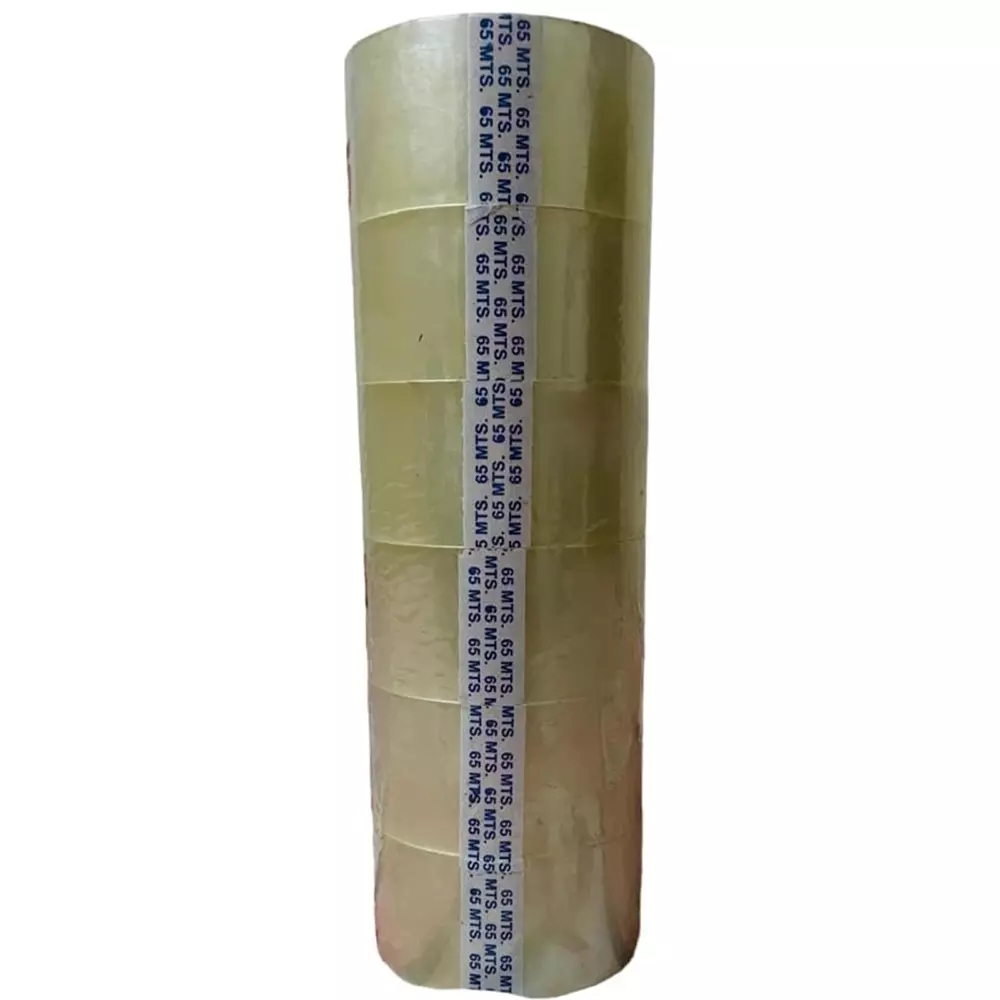 Wonder ‎Transparent Tape 50.8 mm White 65 m Length for Office, Home & School (Pack of 6 Pcs)