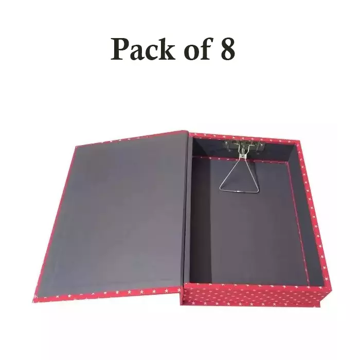 GENERIC Assorted Printed F/s Size Clip-On Box File ( Pack of 8)