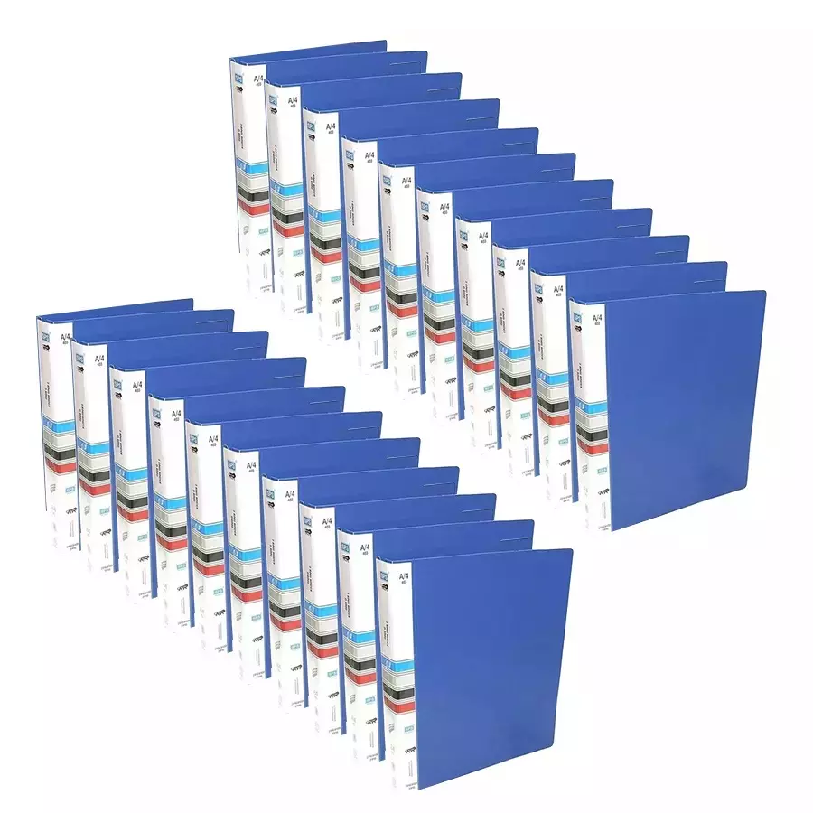 GENERIC Assorted Color Plastic Ring Binder File (Pack of 20)