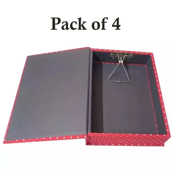 GENERIC Assorted Printed F/s Size Clip-On Box File ( Pack of 4)