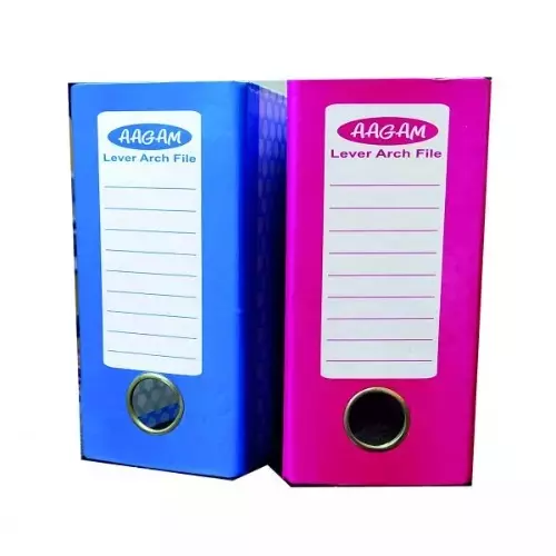 AAGAM Box File FC Size Steel Polished Heavy Quality Assorted, LA-570 (Pack of 4)