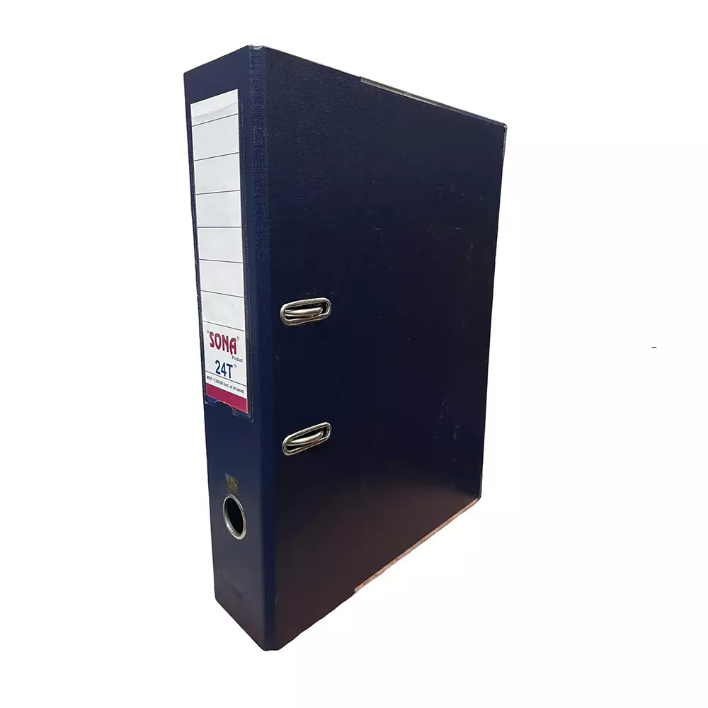 SONA 24 T Index Box File Size FS in Assorted Colors Fitted With Kangaroo Clip for Office Use (Pack of 24)
