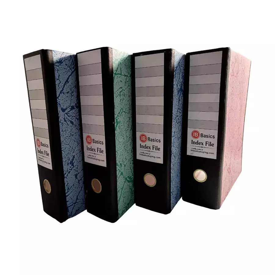 IB BASICS 465 GSM Box Index File without Lamination Legal A4 Size Assorted Color (Pack of 8)