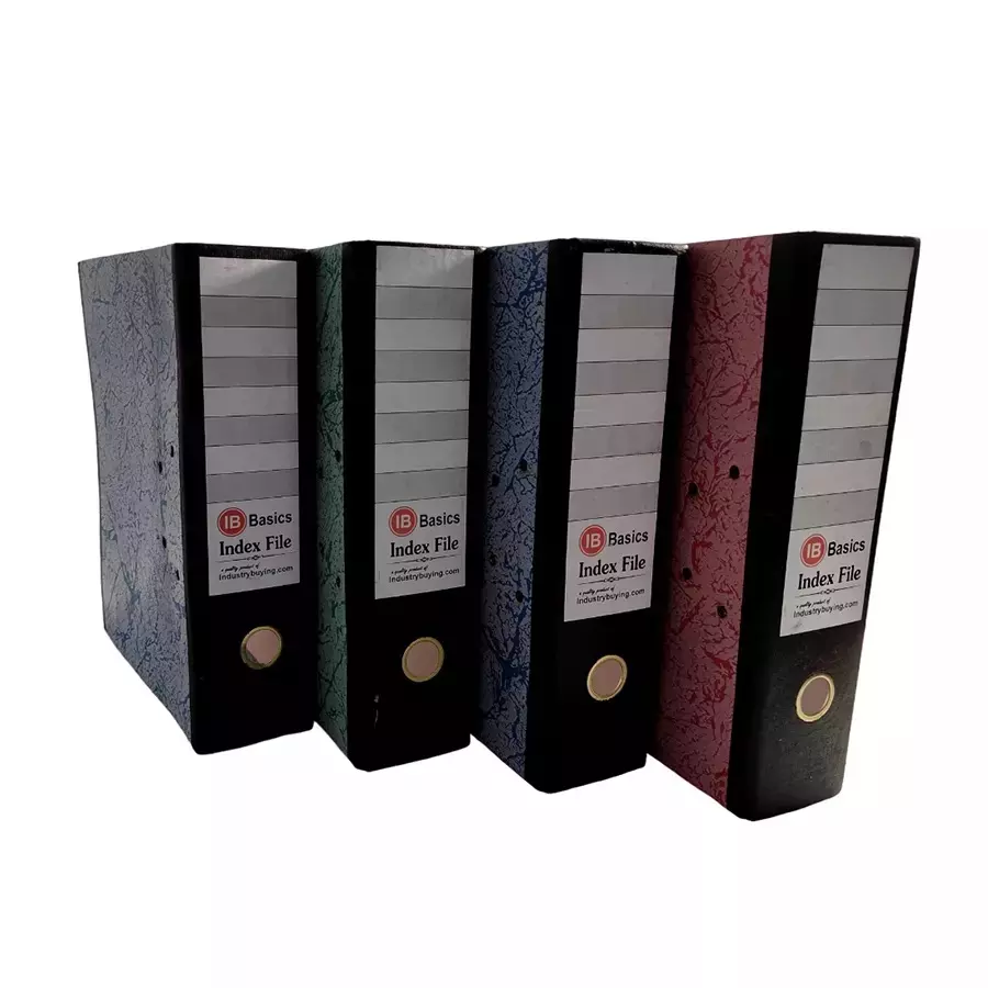 IB BASICS 465 GSM Box Index File without Lamination Legal A4 Size Assorted Color (Pack of 8)