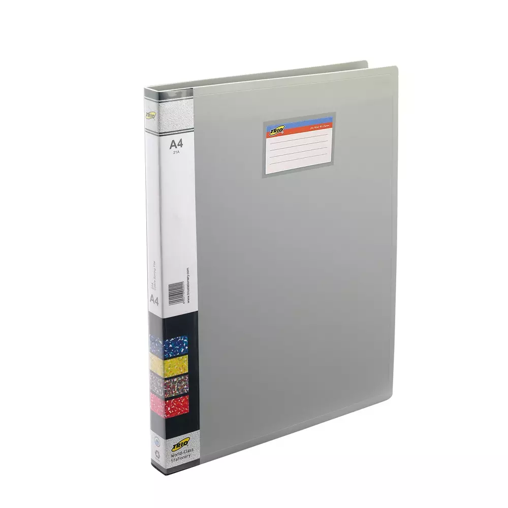 Trio Cobra Spring Clip File Plastic A4 21x29.7 cm Grey, 21A