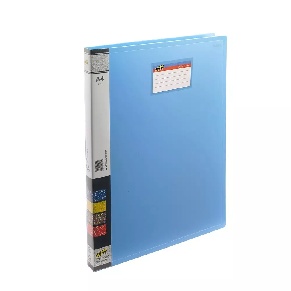 Trio Cobra Spring Clip File Plastic FC 21.6x34.3 cm Light Blue, 21F