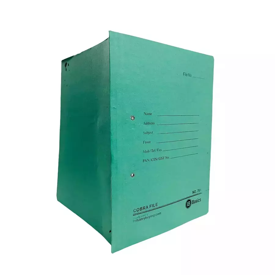 IB BASICS 310 GSM Cobra File (Spring Clip) Assorted Color A4 Size (Pack of 50)