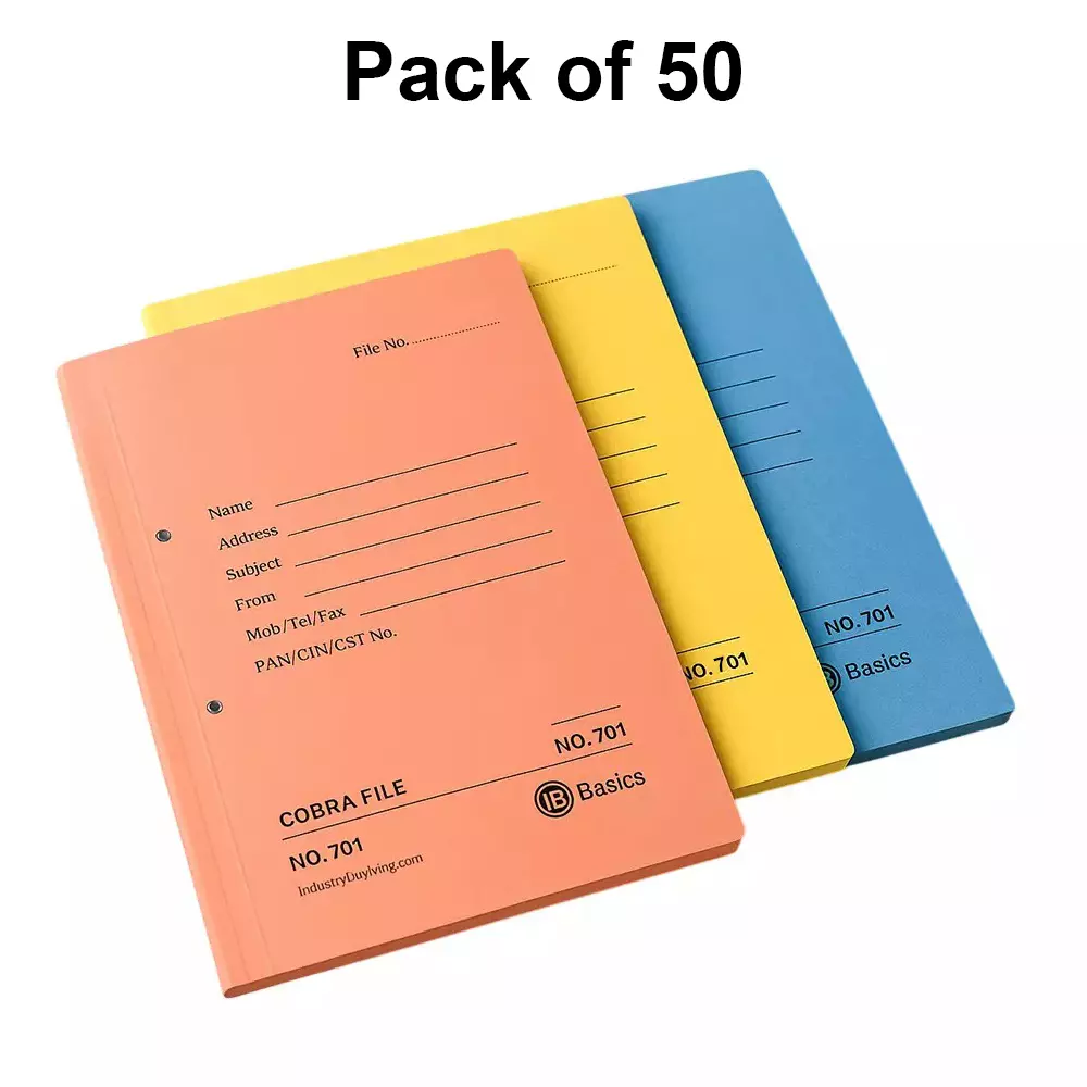ib-basics-310-gsm-cobra-file-spring-clip-assorted-color-a4-size-pack-of-50