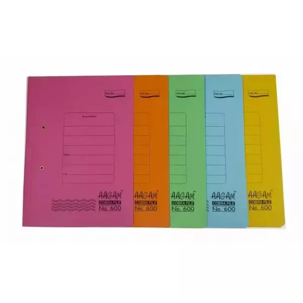AAGAM Office File Rectangle Spring Clip Multicolor