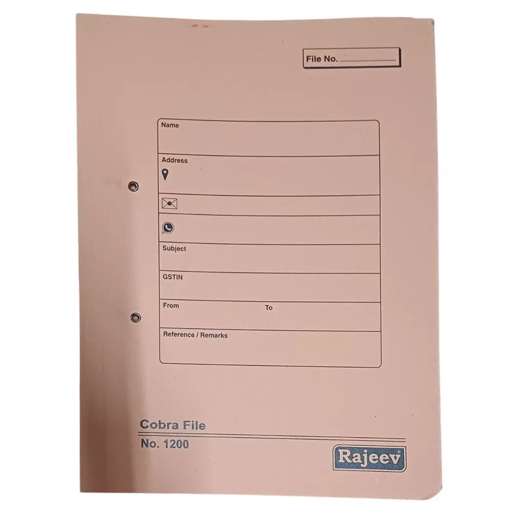 Rajeev No. 1200 Cobra Files A4 Cardboard Pink (Pack of 24)