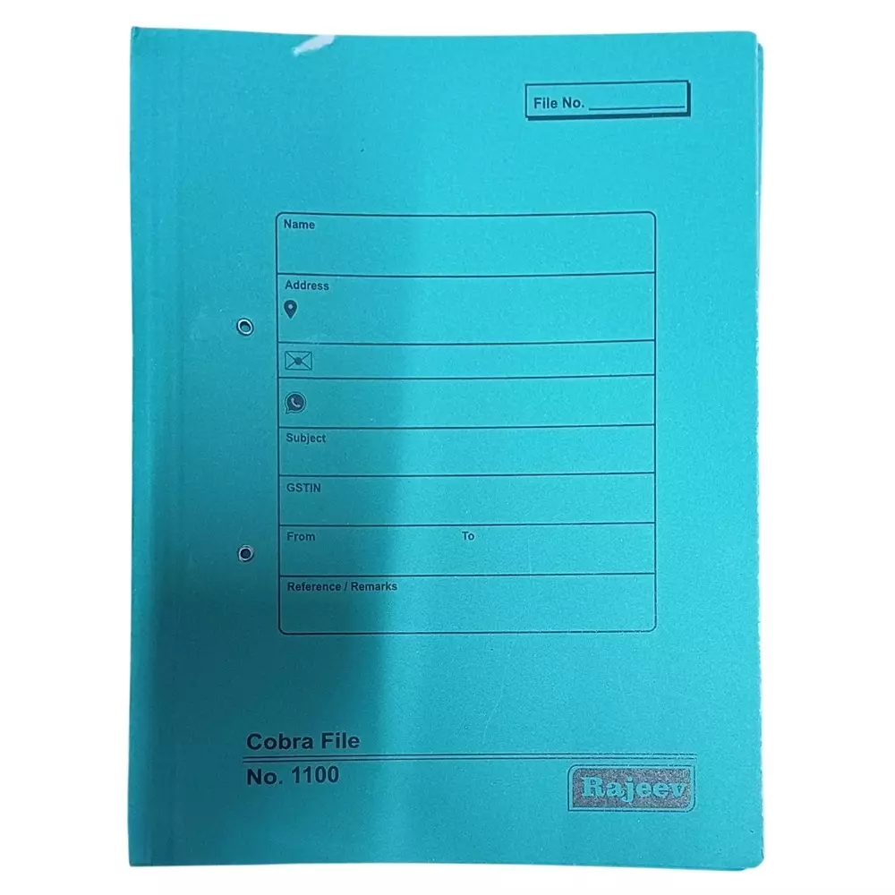 Rajeev No. 1100 Cobra Files A4 Cardboard Blue (Pack of 24)