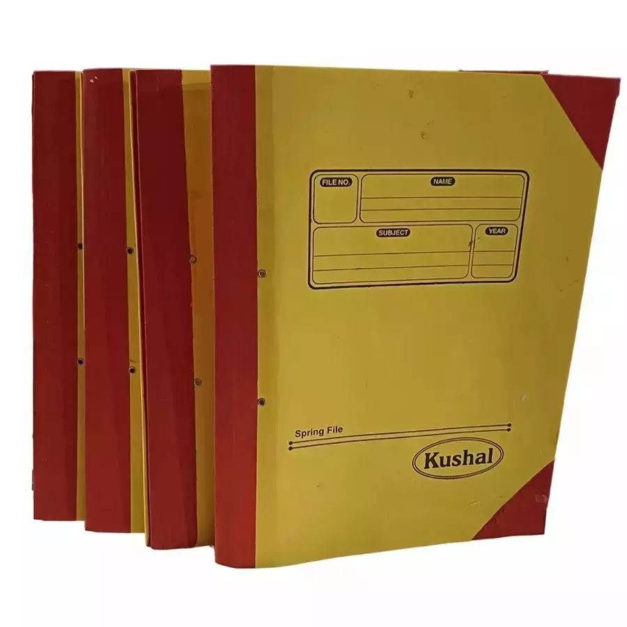 GENERIC Special Cobra File (Spring Clip) with Cloth Coated Boundary 310 GSM Assorted Color (Pack of 100)
