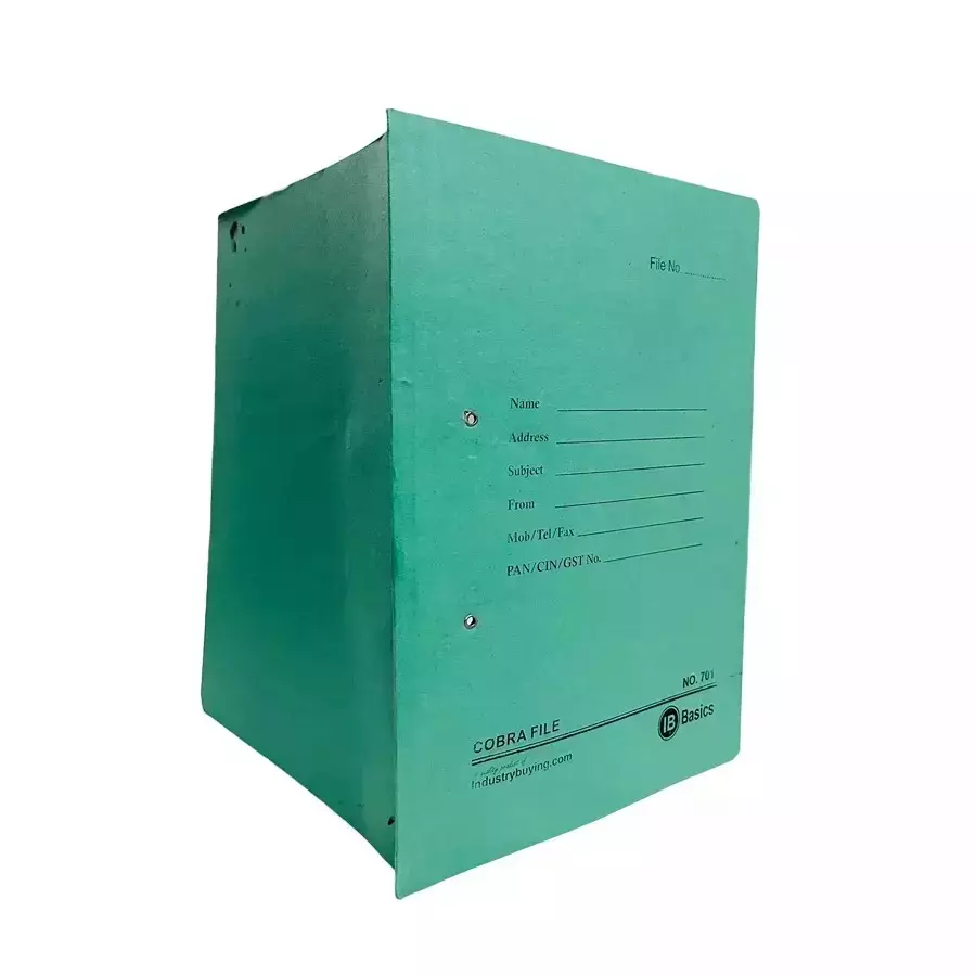 IB BASICS 310 GSM Cobra File (Spring Clip) Assorted Color A4 Size (Pack of 20)
