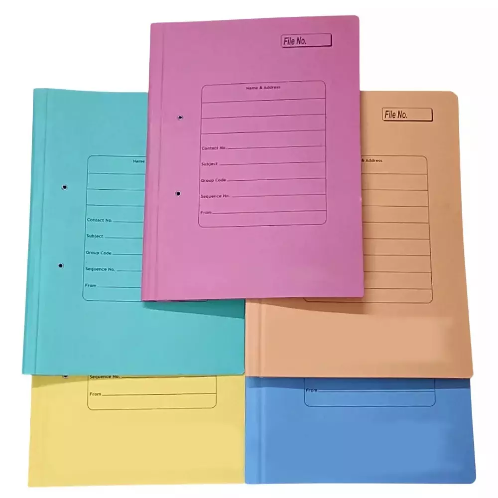 Paperfone Cobra / Spring File No. 300, FC Size, Assorted Color, 310 GSM, CF-300 (Pack of 24 Pcs)