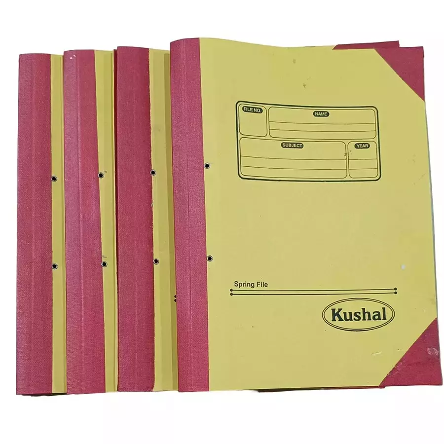 GENERIC Special Cobra File (Spring Clip) with Cloth Coated Boundary 310 GSM Assorted Color (Pack of 50)
