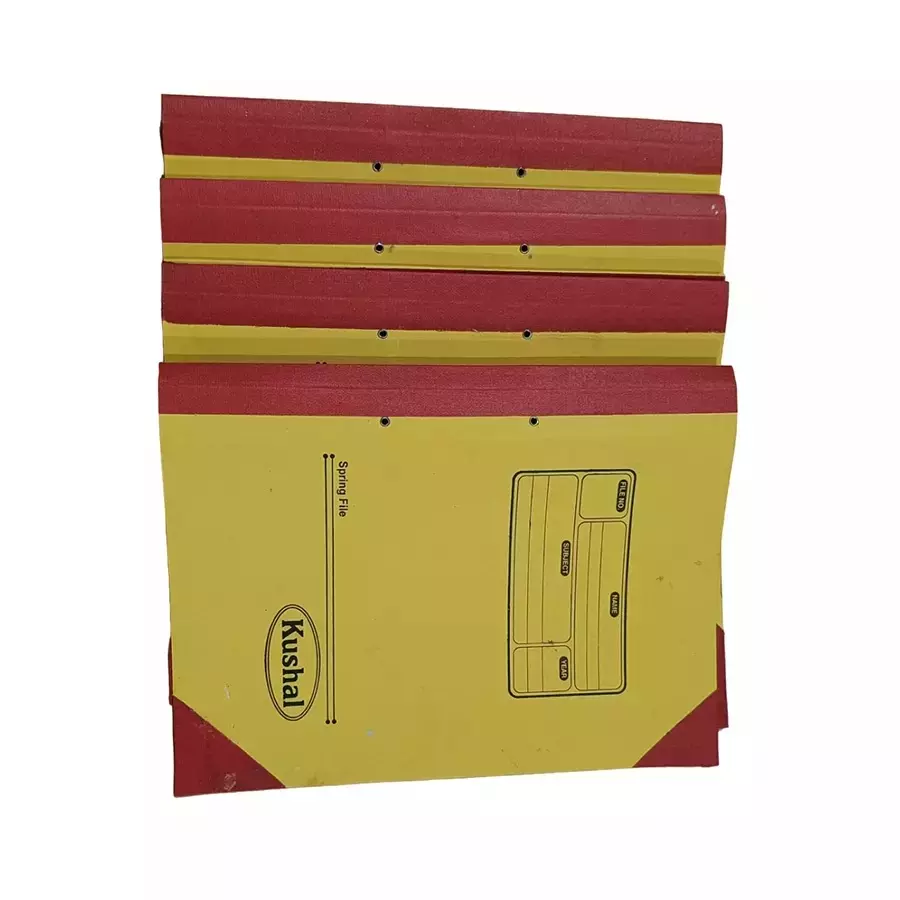 GENERIC Special Cobra File (Spring Clip) with Cloth Coated Boundary 310 GSM Assorted Color (Pack of 50)
