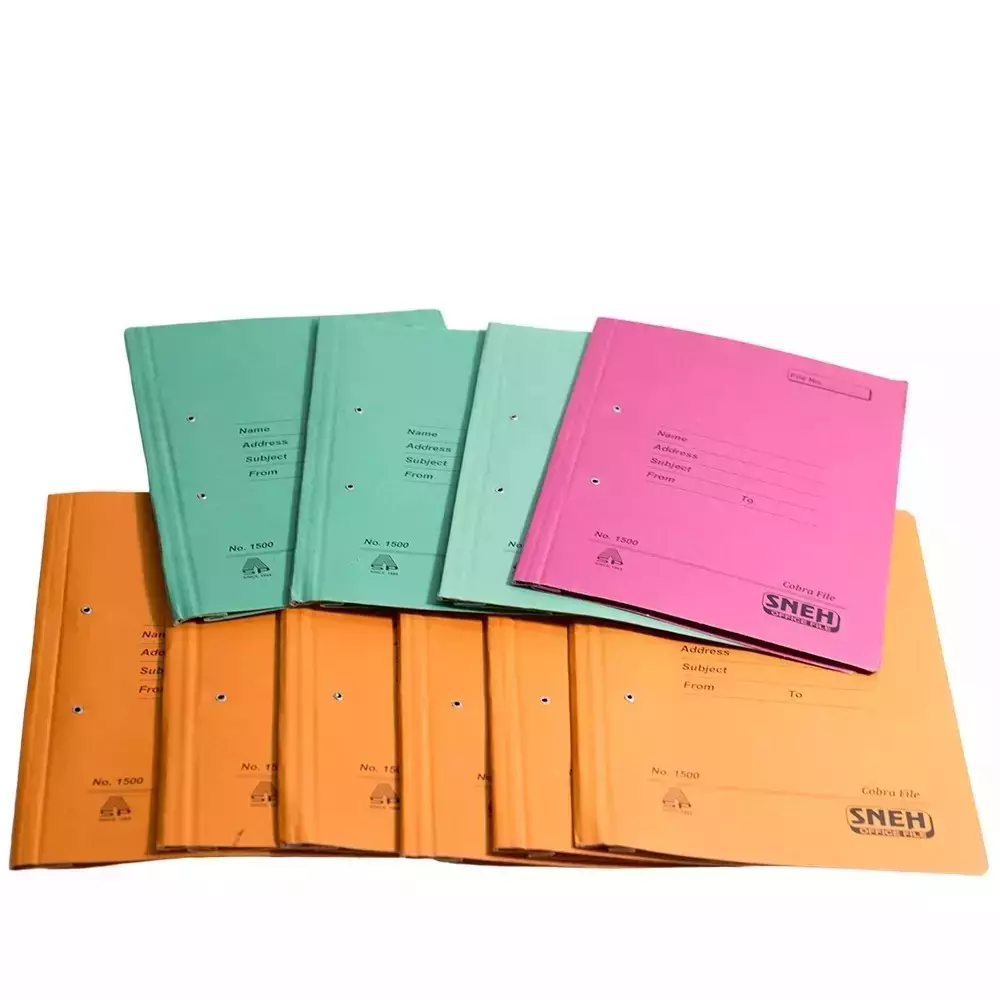 GENERIC 540 GSM Cobra File (Spring Clip) Assorted Color A4 Size (Pack of 20)